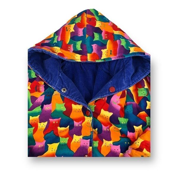 Country Clothiers Kids Cat Corduroy Snap Button Jacket Size Large - Picture 2 of 12